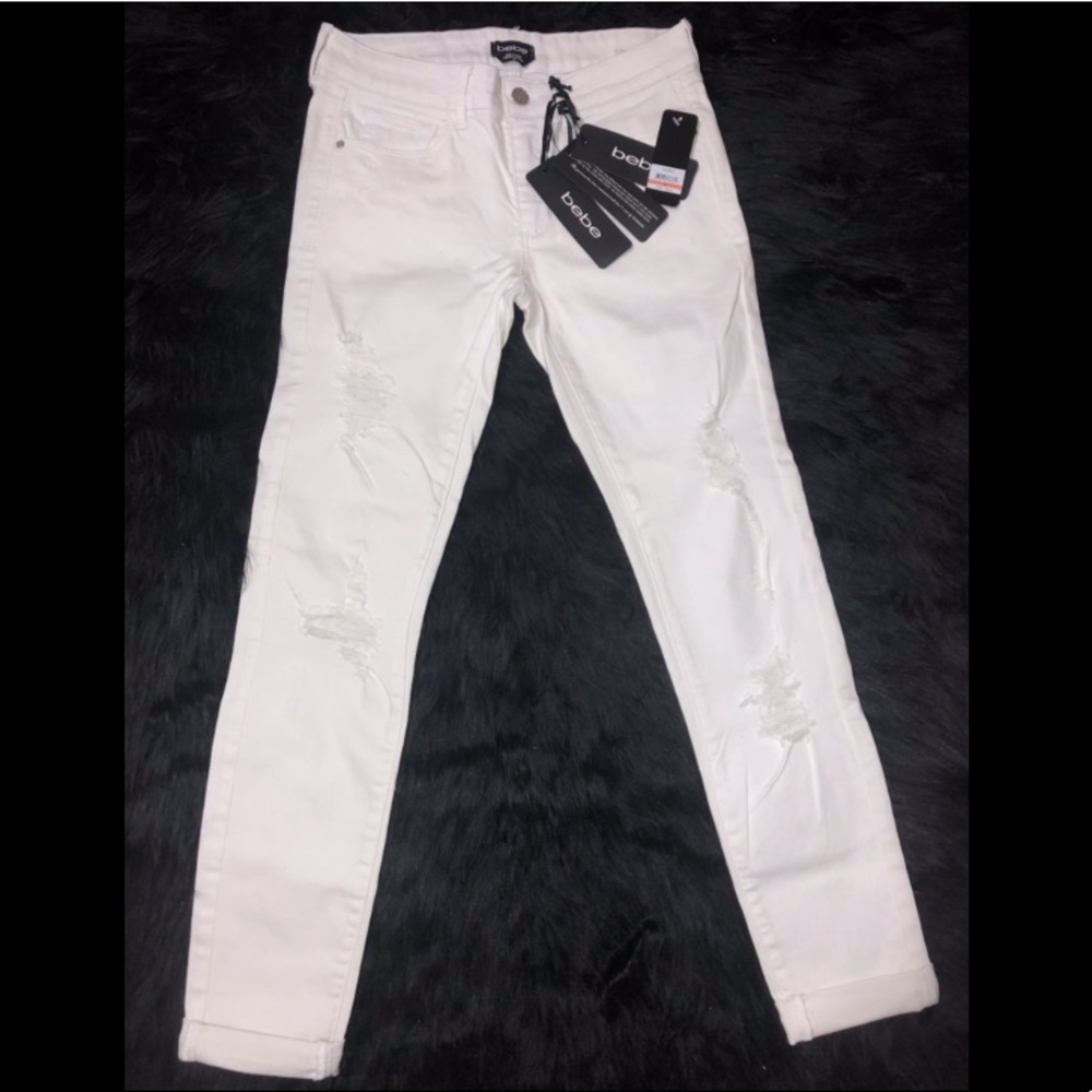 Bebe White Jeans